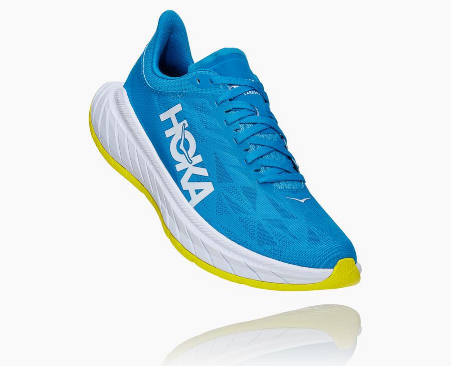 Hoka One One Hardloopschoenen Heren - Carbon X 2 - Blauw/Wit - BT4289075